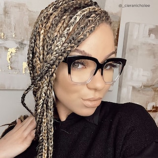 Xion Square Black to Clear Gradient Glasses5