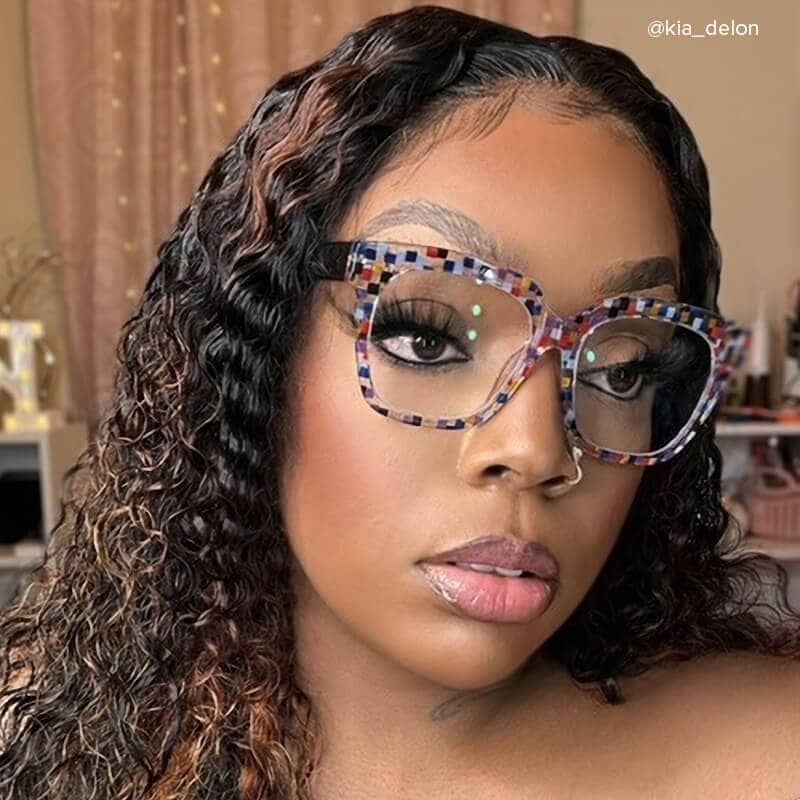 Xion Square Colorful-Point Glasses8