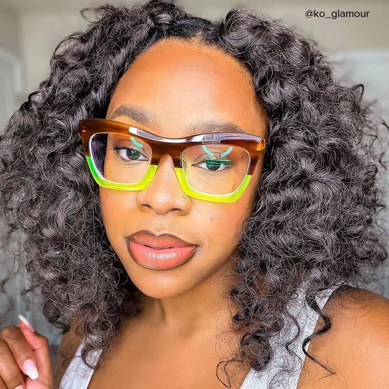 Benitez Square Green Frame Glasses | Zeelool Optical4