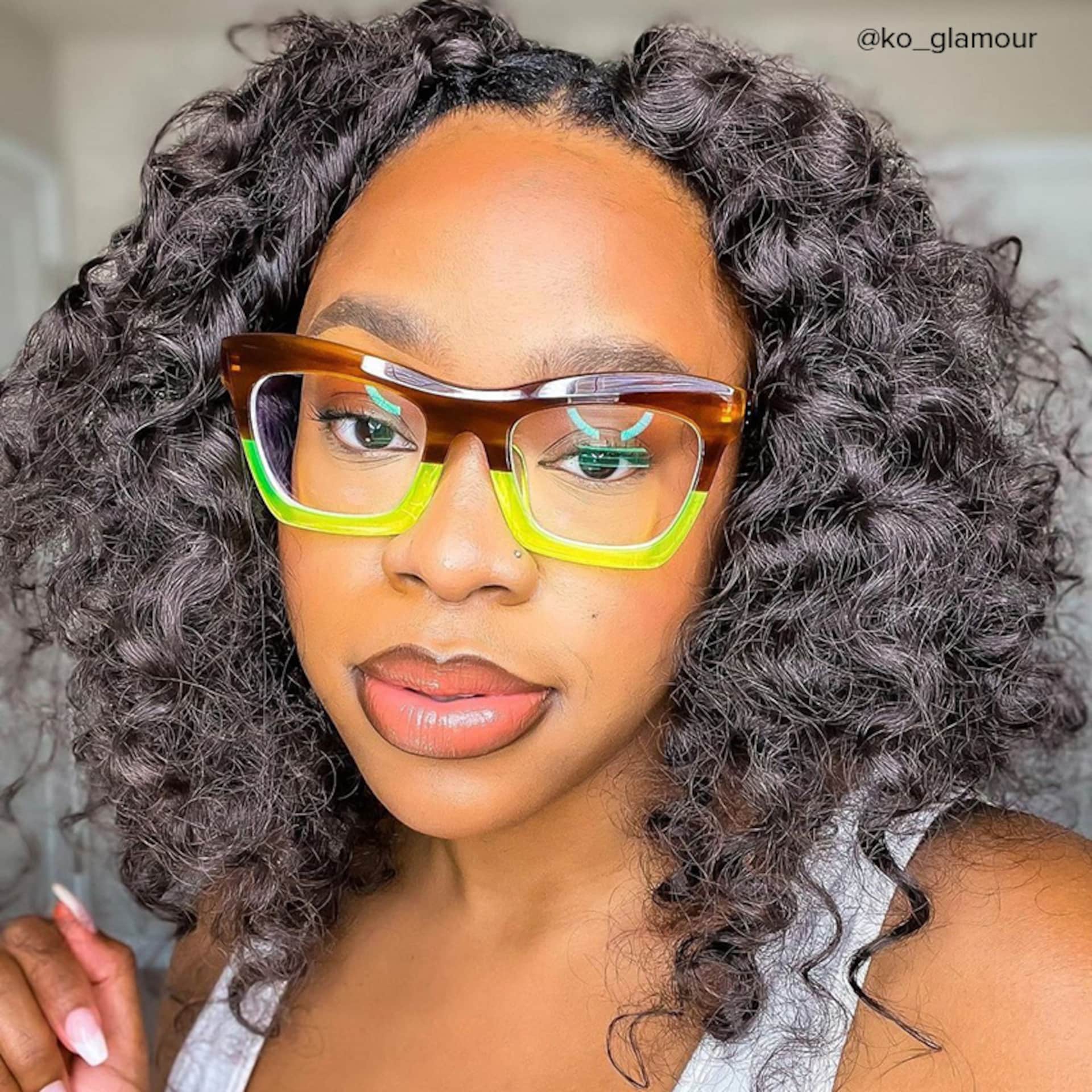 Benitez Square Green Frame Glasses | Zeelool Optical4
