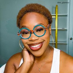 Lindsey Round Blue Glasses5