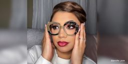 Kinkle Geometric Snake-Skin Glasses3