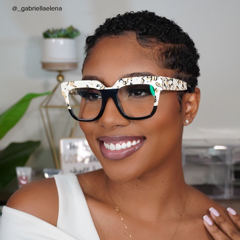 Carolann Square Black Frame Glasses | Zeelool Optical5