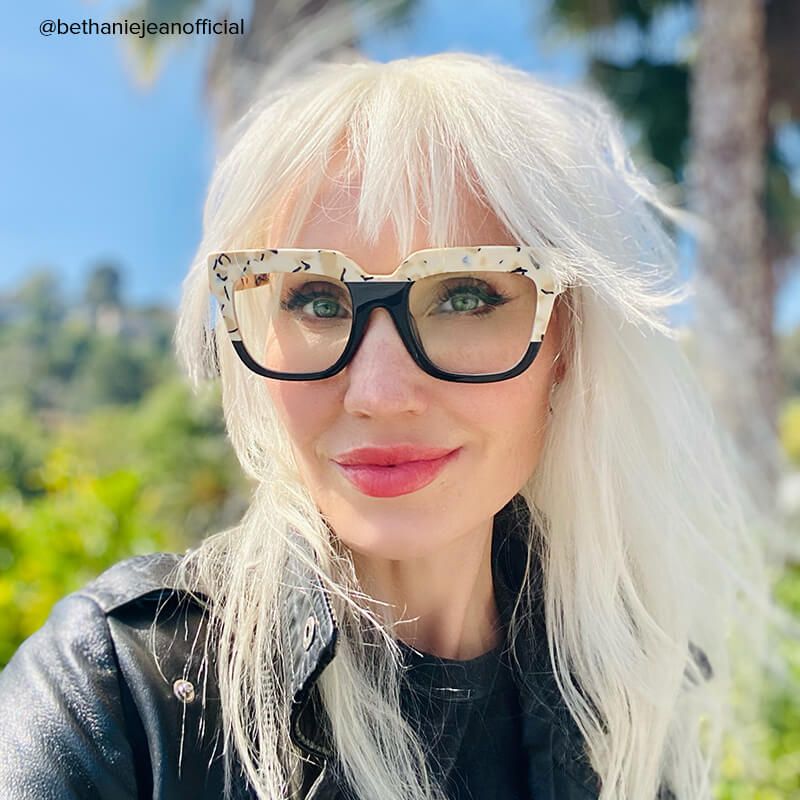 Carolann Square Black Frame Glasses | Zeelool Optical4