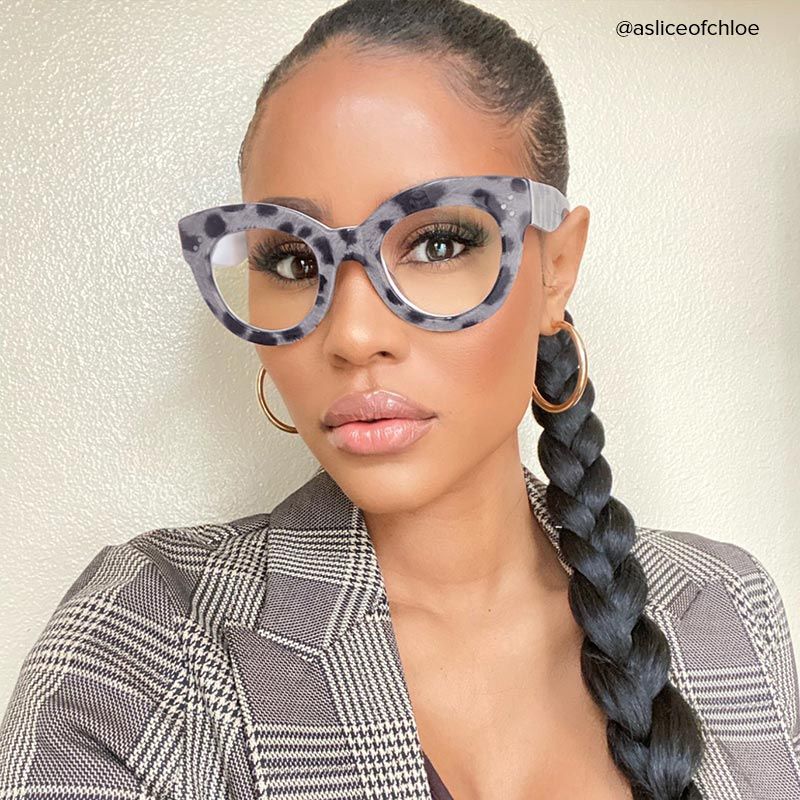 Torres Gray-Leopard Cat Eye Glasses with Wide Frames7