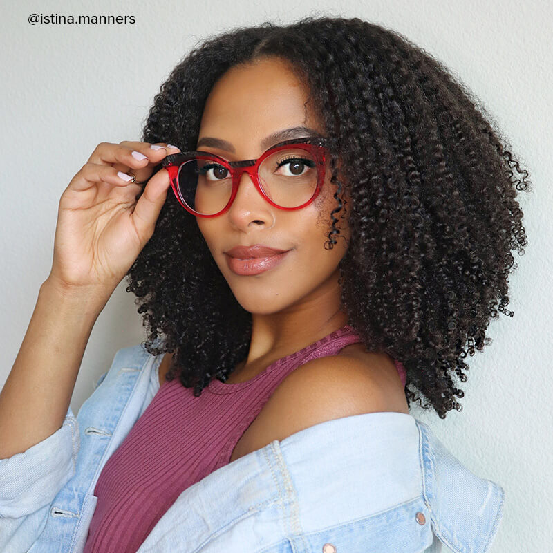 Lismary Cateye Pink Glasses | Zeelool Glasses6