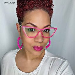 Yosef Bright-Pink Cat eye Glasses6