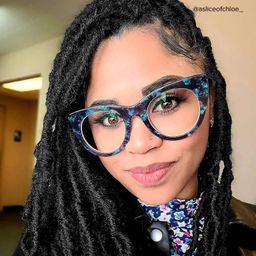 Starry Cateye Blue Glasses9