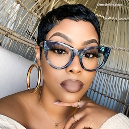 Starry Cateye Blue Glasses10