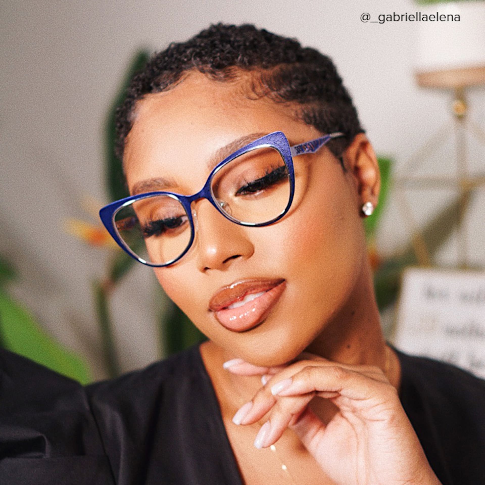 Eileen Cateye Blue Glasses | Zeelool Glasses6