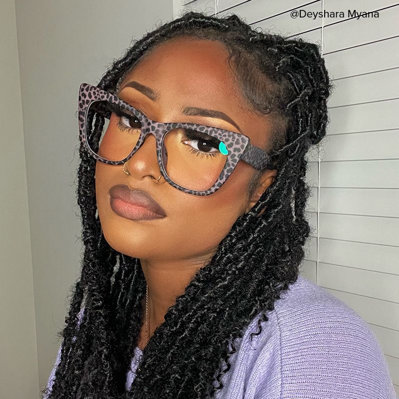 Fuller Cateye Purple-Leopard Glasses | Zeelool Glasses5