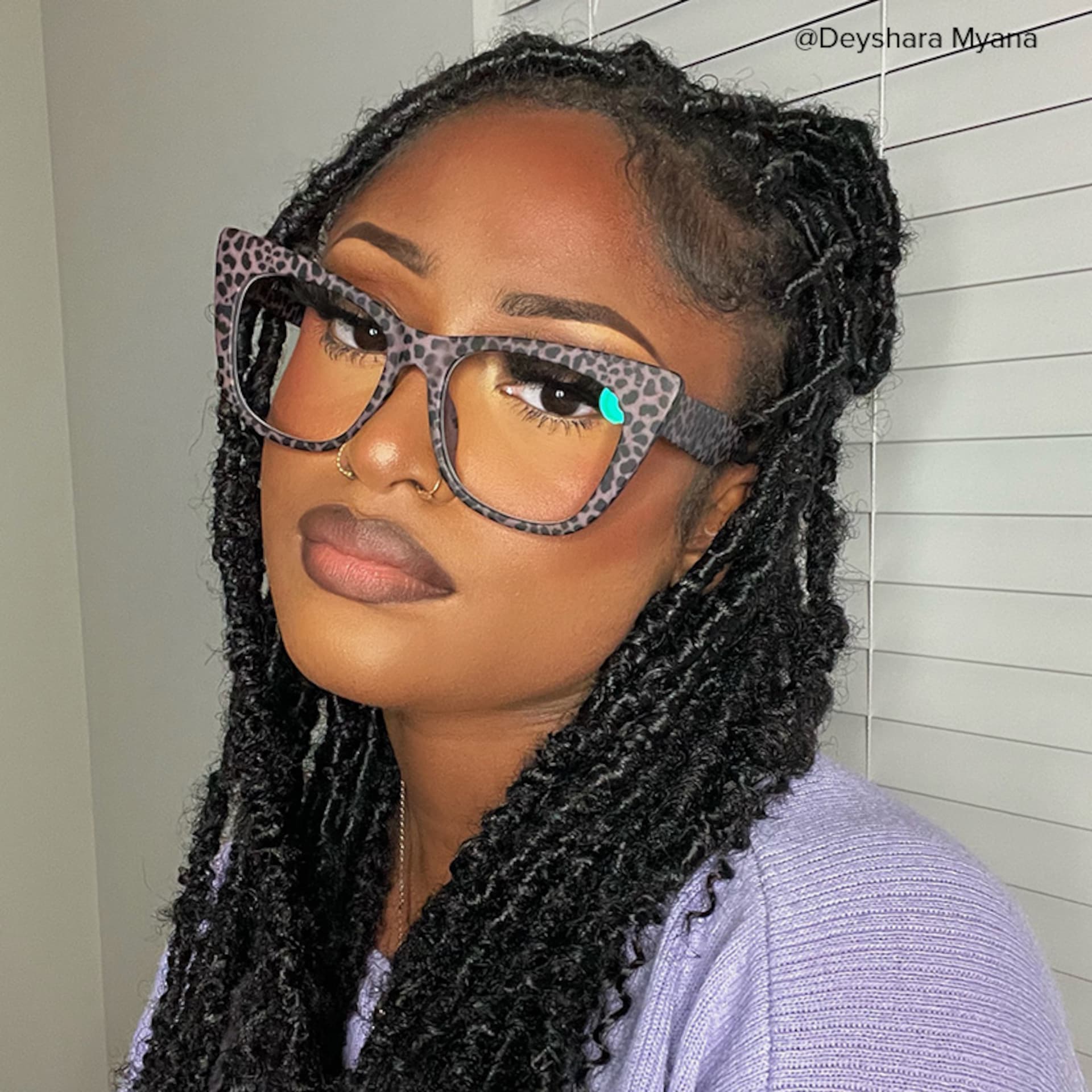 Fuller Cateye Purple-Leopard Glasses | Zeelool Glasses5