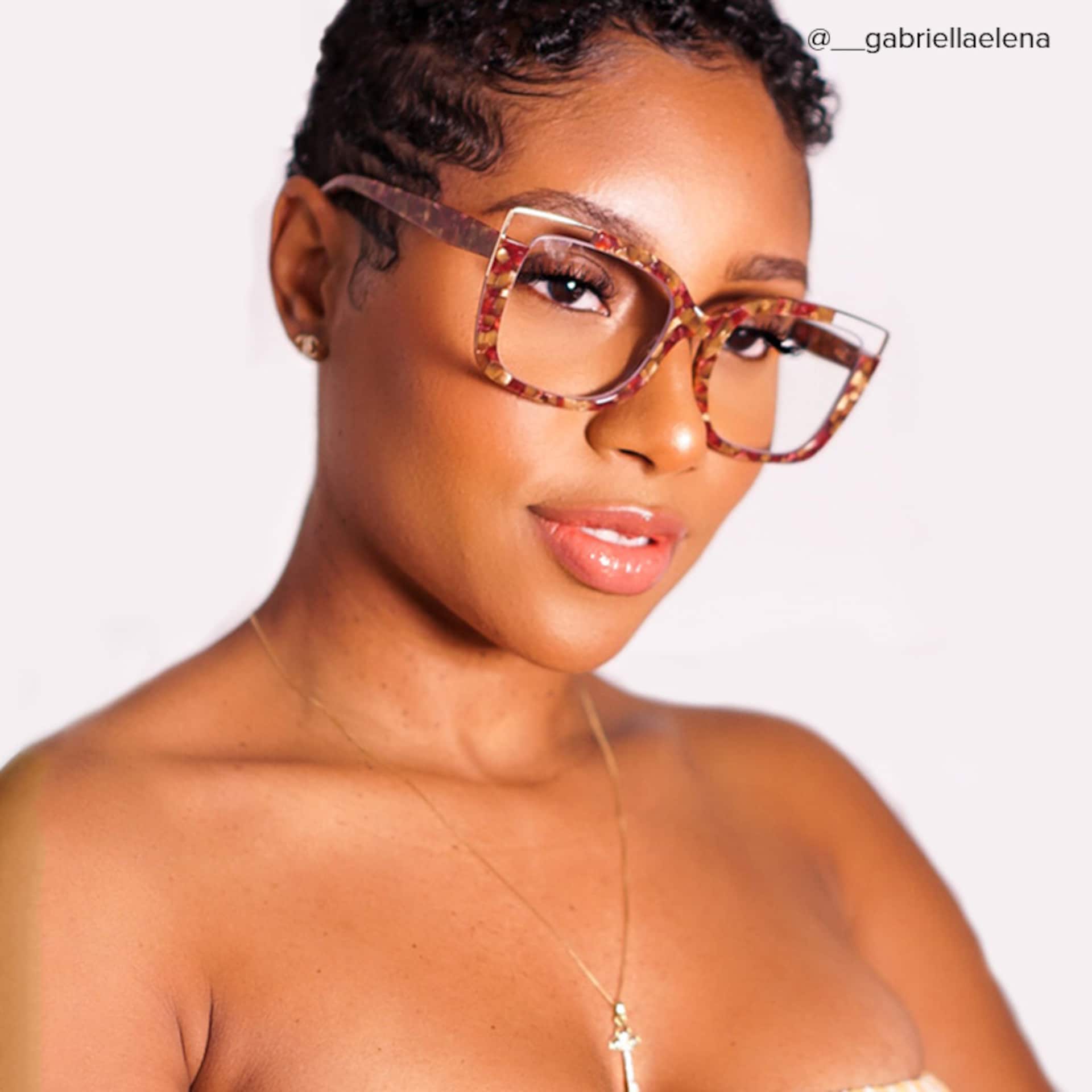 Dortch Square Dark Red-Floral Frames Glasses for Women8