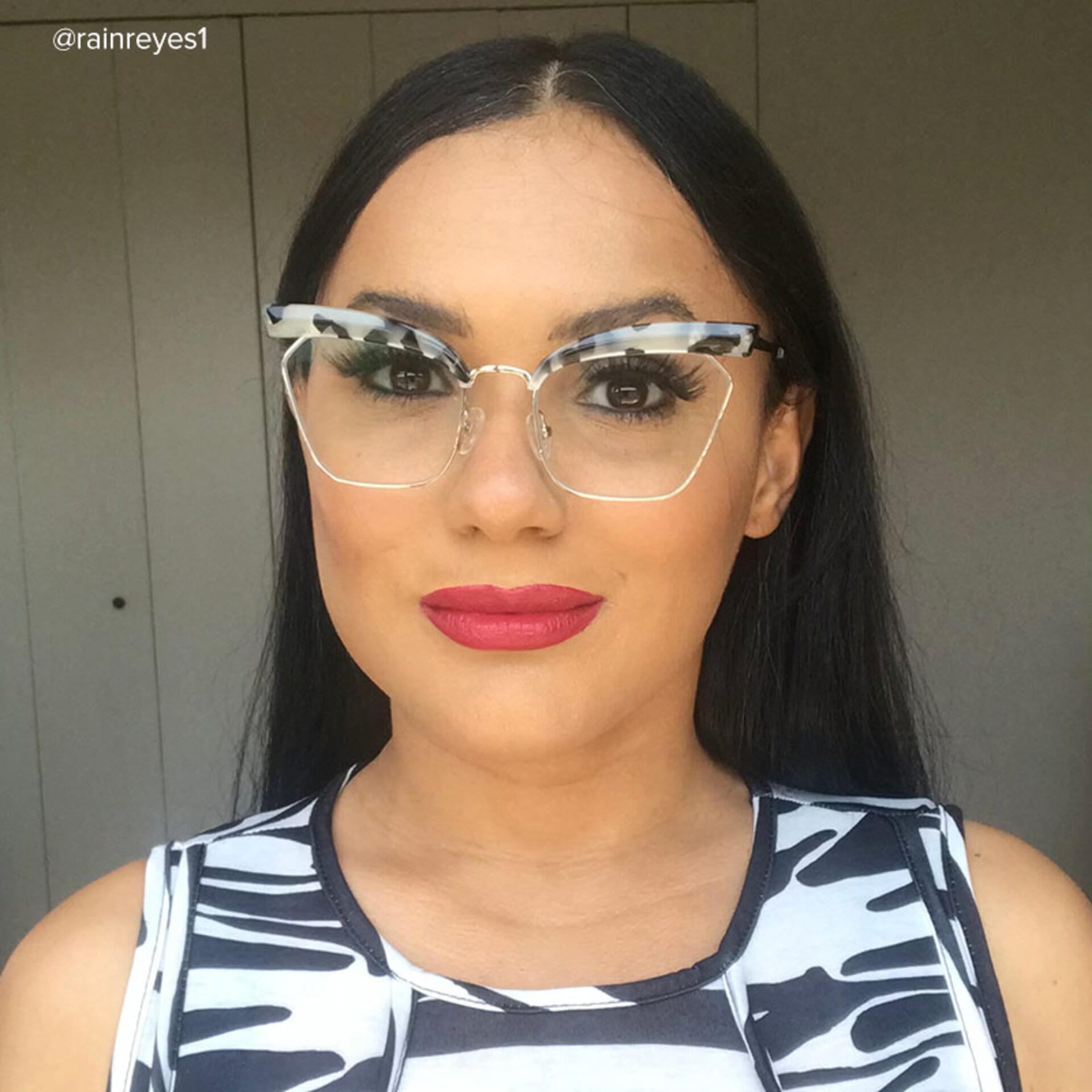 Tiffani Browline Light-Tortoise Glasses | Zeelool Glasses4