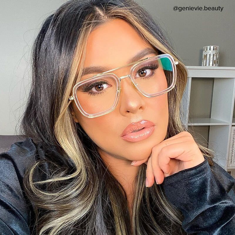 Gifford Aviator Clear Frame Glasses | Zeelool Optical9