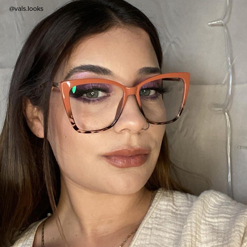 Awilda Cateye Orange Frame Glasses | Zeelool Optical5