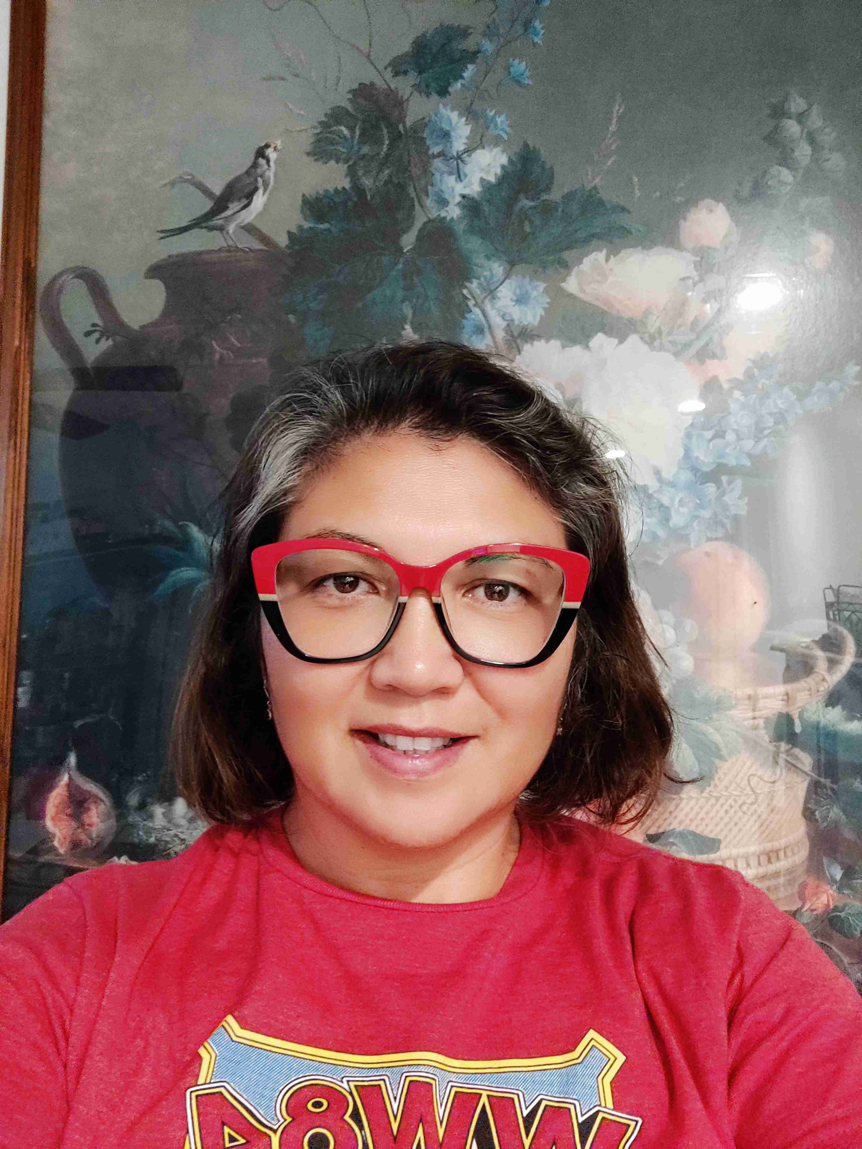 Manette Square Red Glasses | Zeelool Glasses