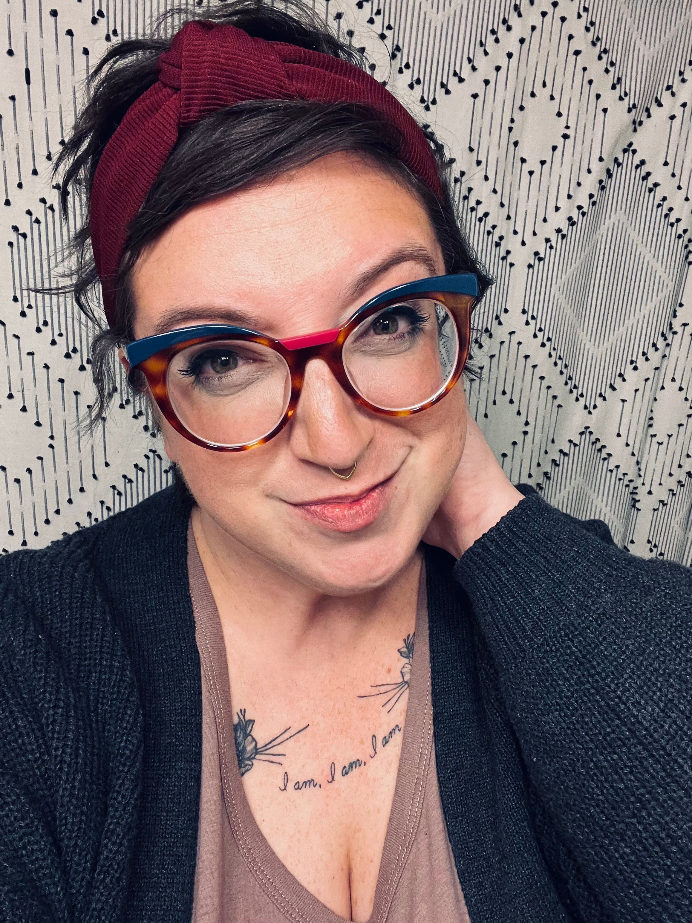 Lismary Cateye Red-Floral Glasses | Zeelool Glasses
