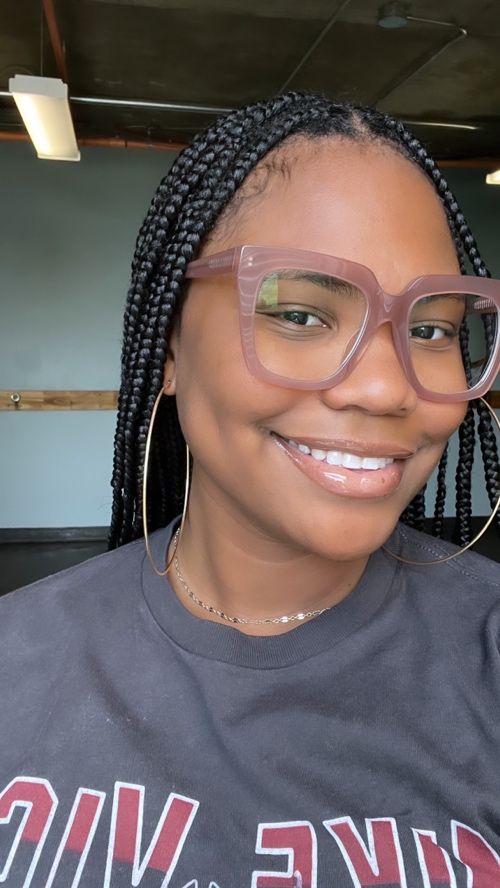 Leachon Square Rose-Taupe Glasses | Zeelool Glasses