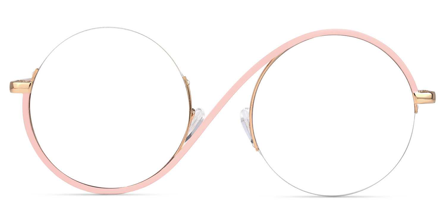 Round Flozif Pink Glasses deals Zeelool Glasses