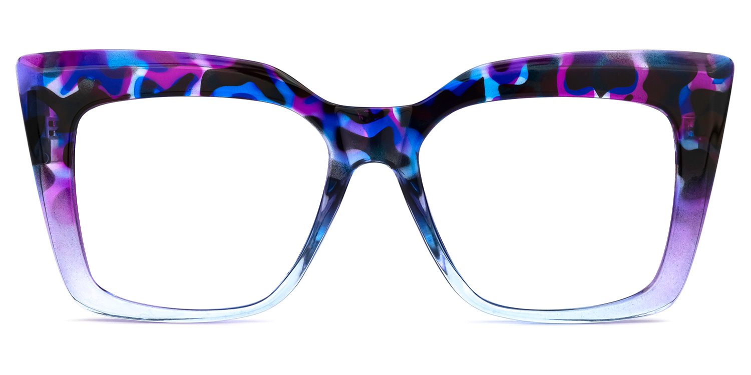 Tyhishia Square Purple-Tortoise Glasses | Zeelool Glasses