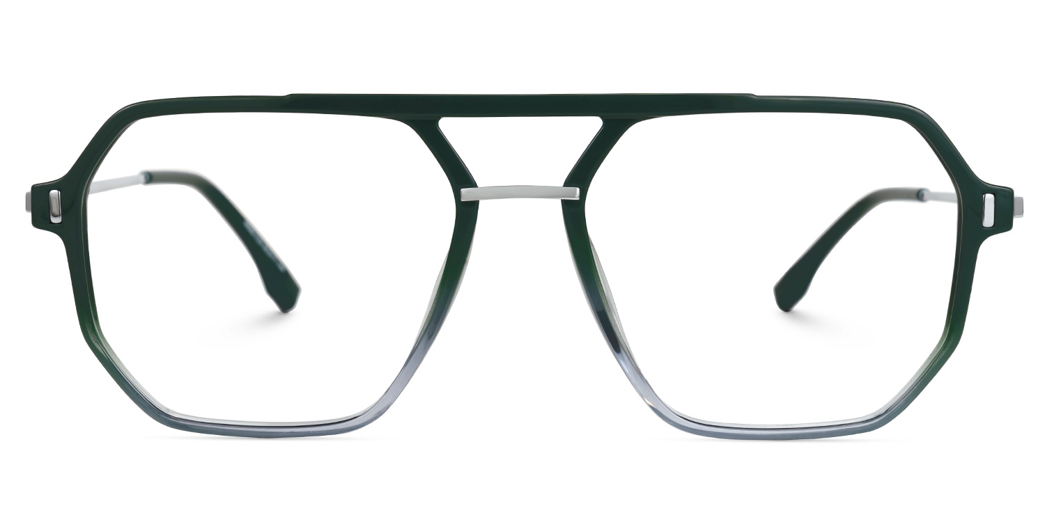 Aviator Lizbeth Green Glasses on sale -Zeelool Glasses