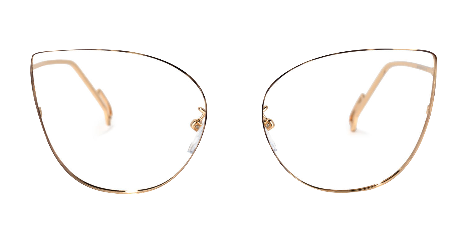Spivey Cateye Metal Full Frame Eyeglasses Zeelool