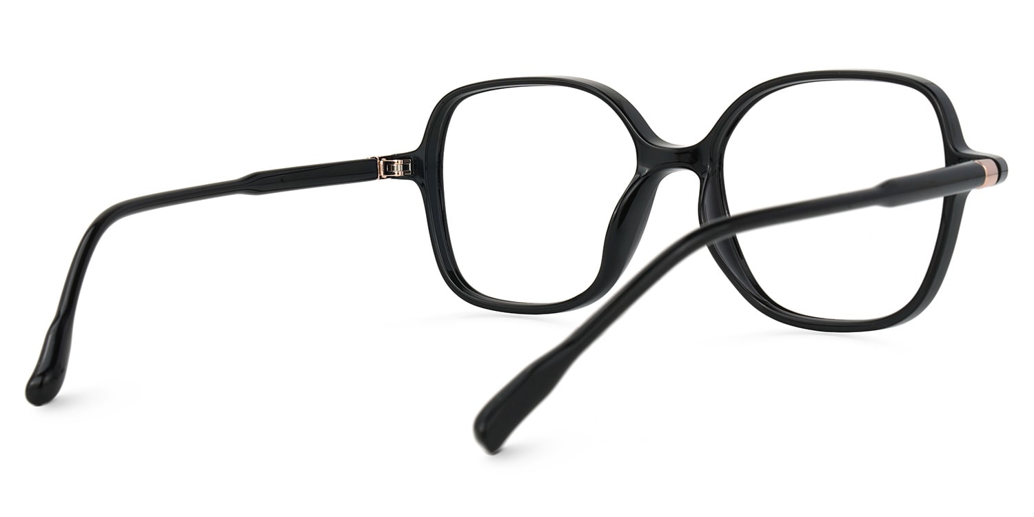 Lenzie Square Black Glasses3