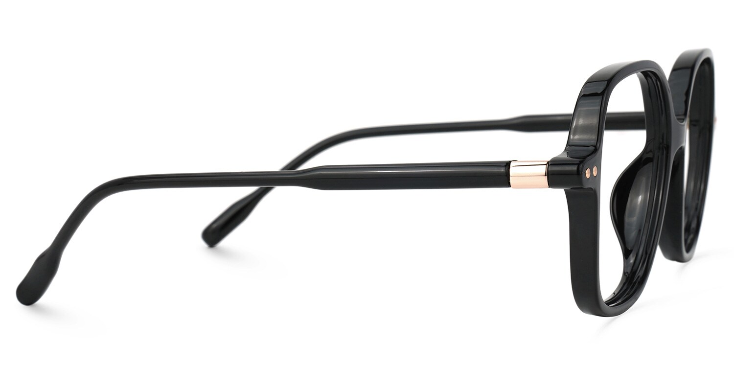Black Lenzie Square Frame Eyeglasses | Zeelool2