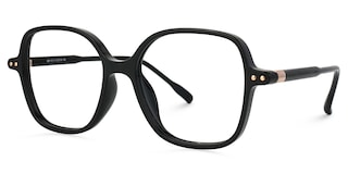 Lenzie Square Black Glasses1