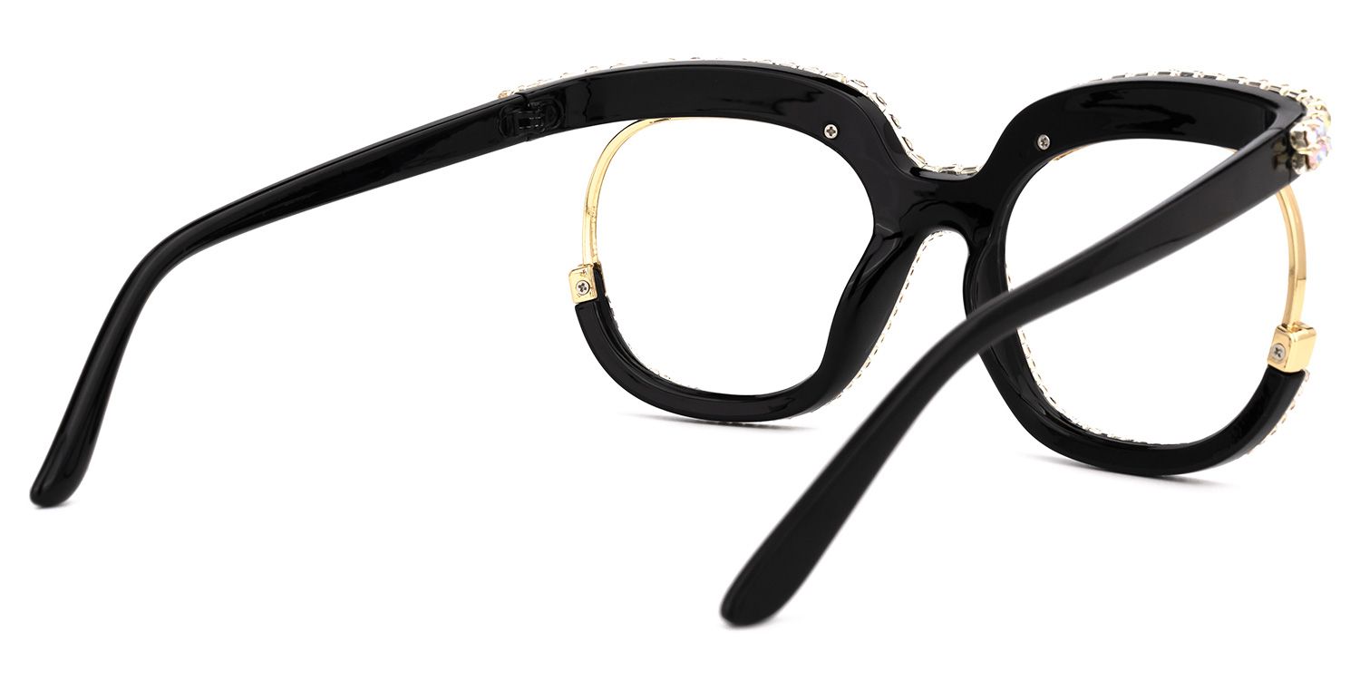 Veasley Square Multicolor Rhinestone Studded Glasses3