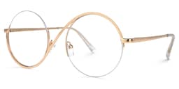 Flozif Round Gold Glasses1