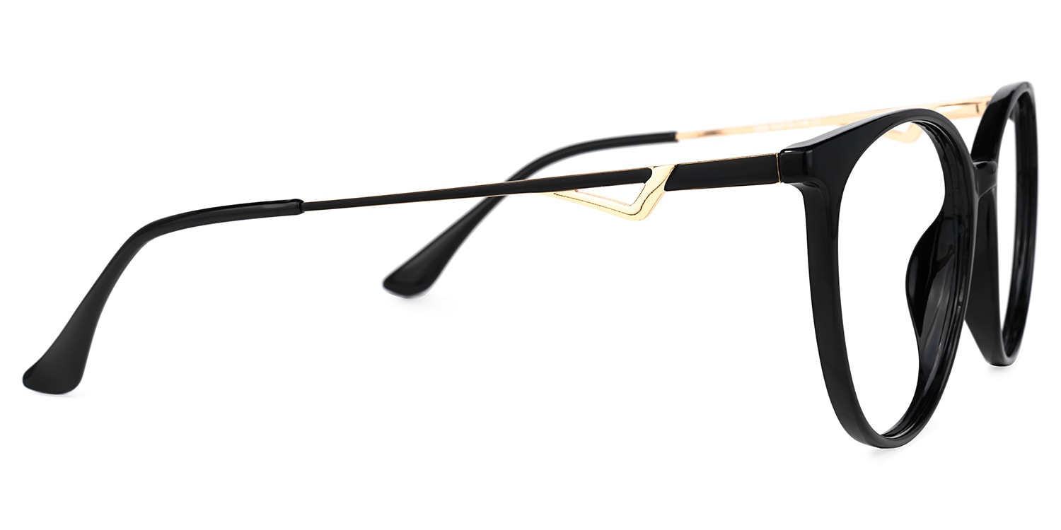 Chanty Round Black Glasses3