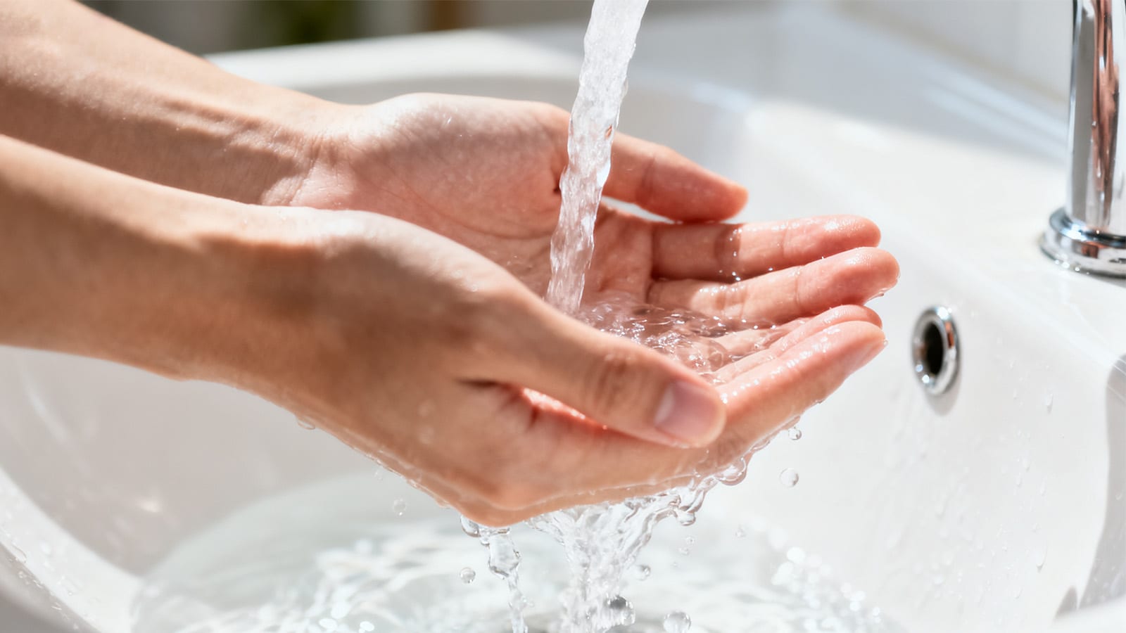 Washing hands with soap and water before cleaning sunglasses to avoid transferring oils.