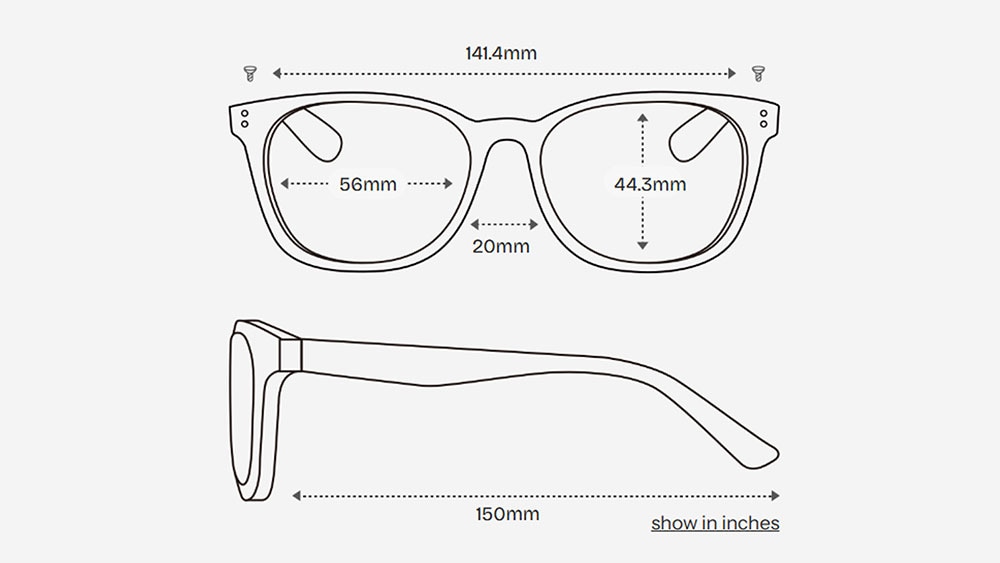 Extended Fit Glasses with wider temple design